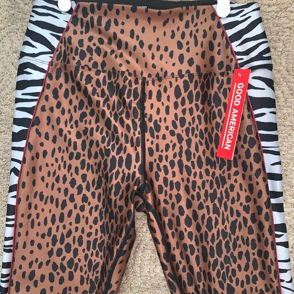 NWT Good American Animal Print Leggings - Picture 4 of 10